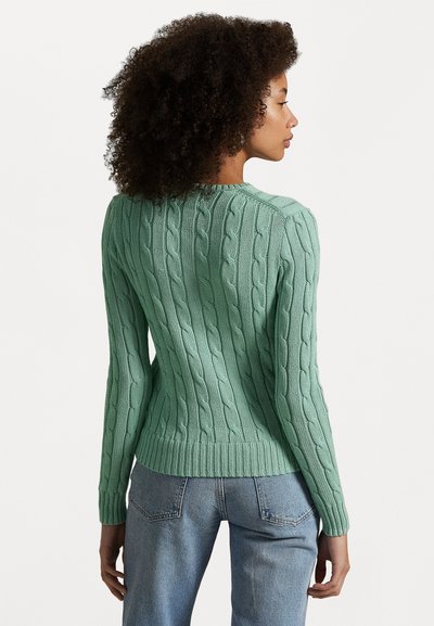RL – Women's pullover with round neck in cable knit
