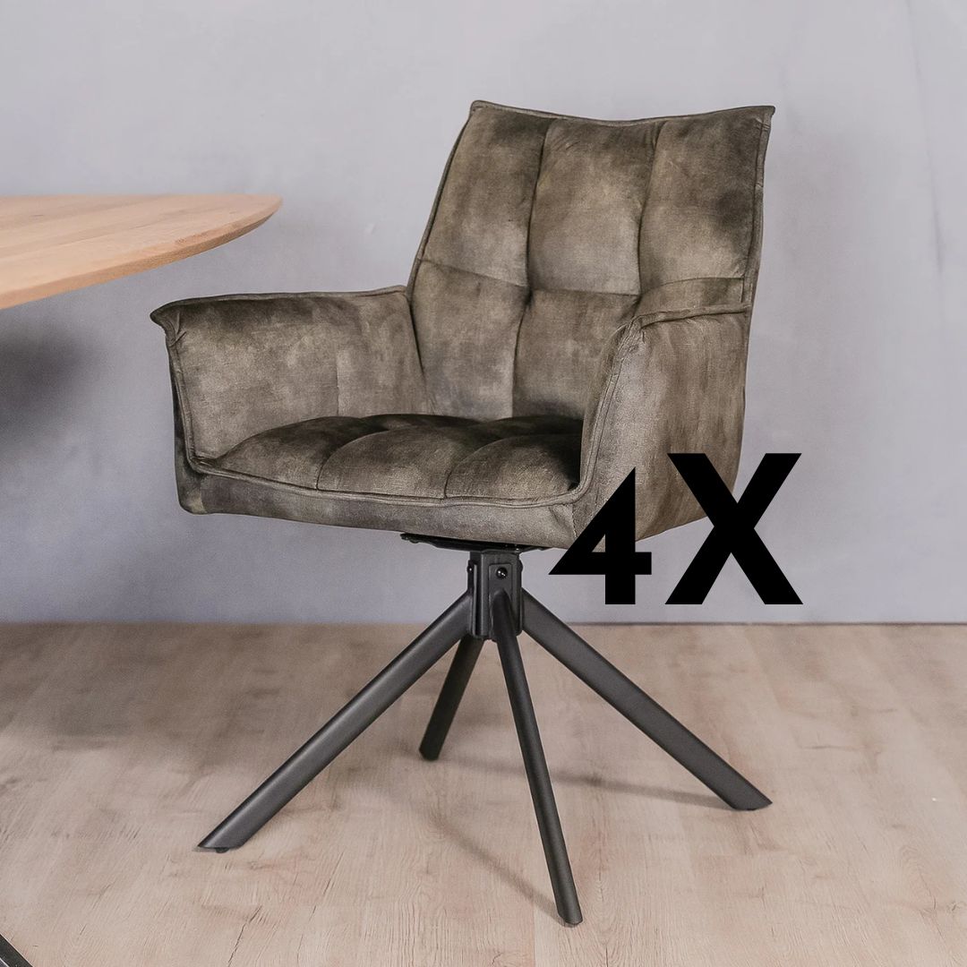 Eetkamerstoel "Dinant" - Confort élégant avec une touche moderne - 4 chaises pour seulement €33.99 - offre limitée!