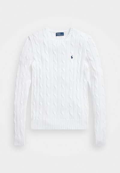 RL – Women's pullover with round neck in cable knit