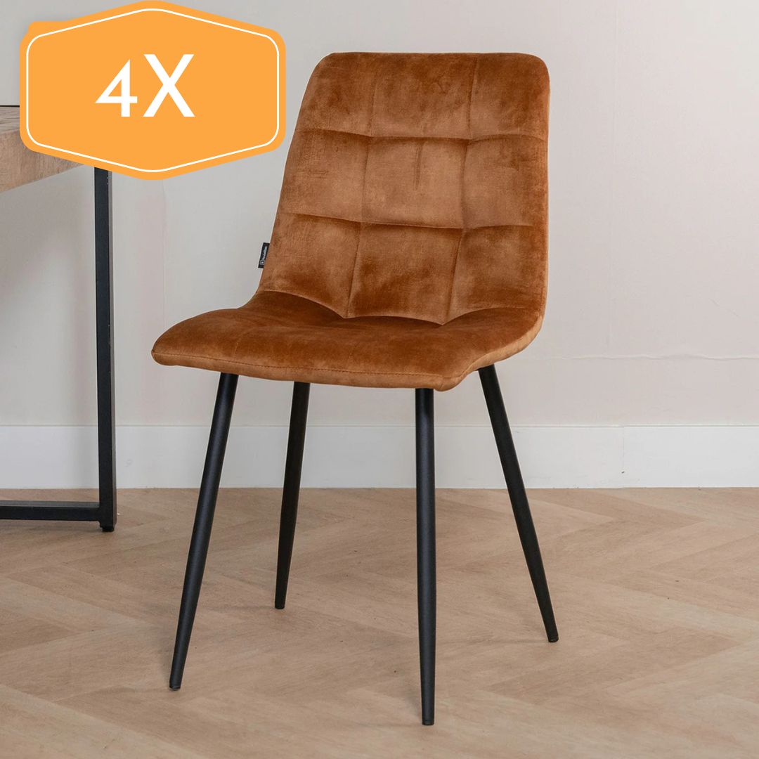 Chaise de salle à manger Tess - 4 chaises pour seulement €33.99 – offre limitée!