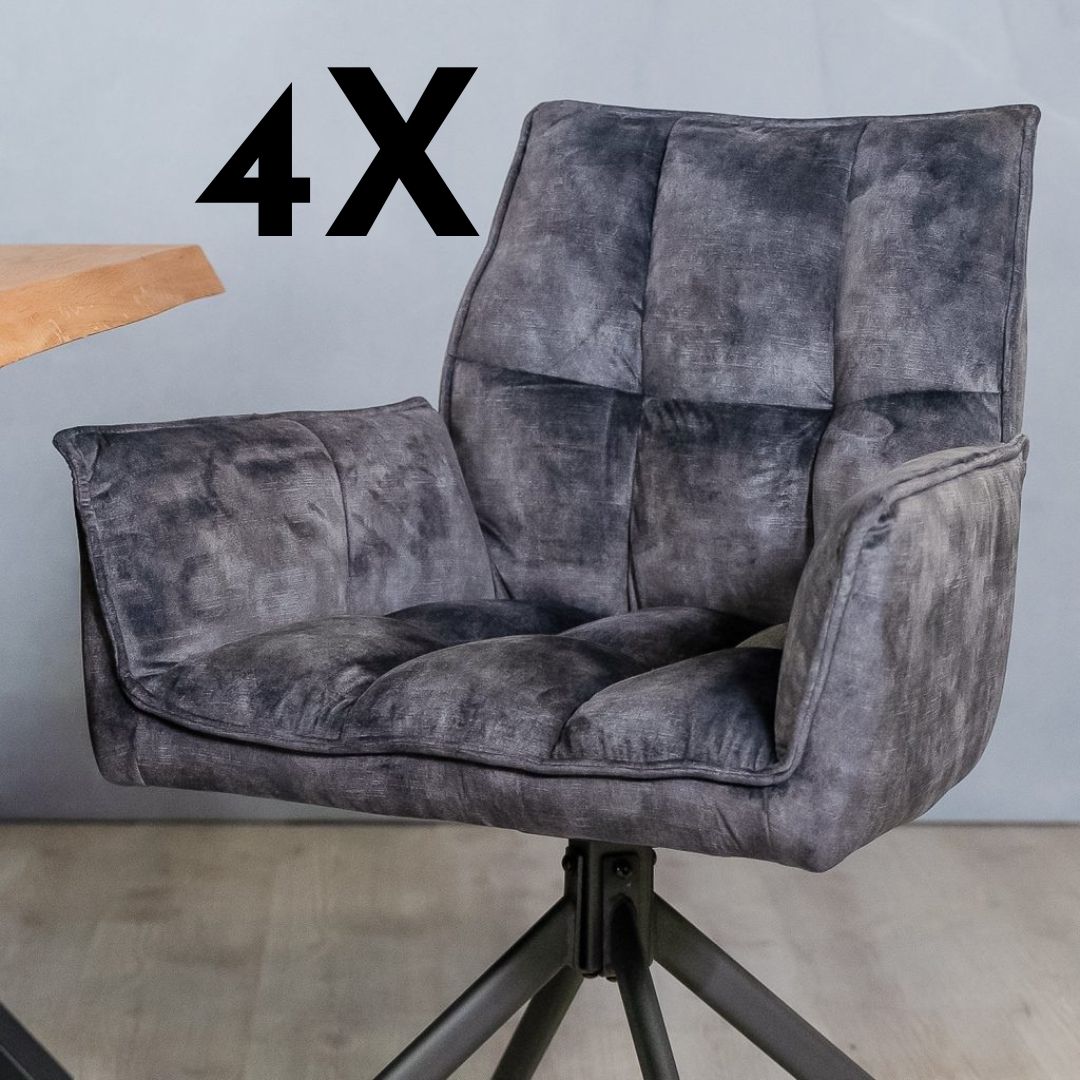 Eetkamerstoel "Dinant" - Confort élégant avec une touche moderne - 4 chaises pour seulement €33.99 - offre limitée!