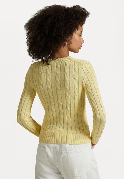 RL – Women's pullover with round neck in cable knit