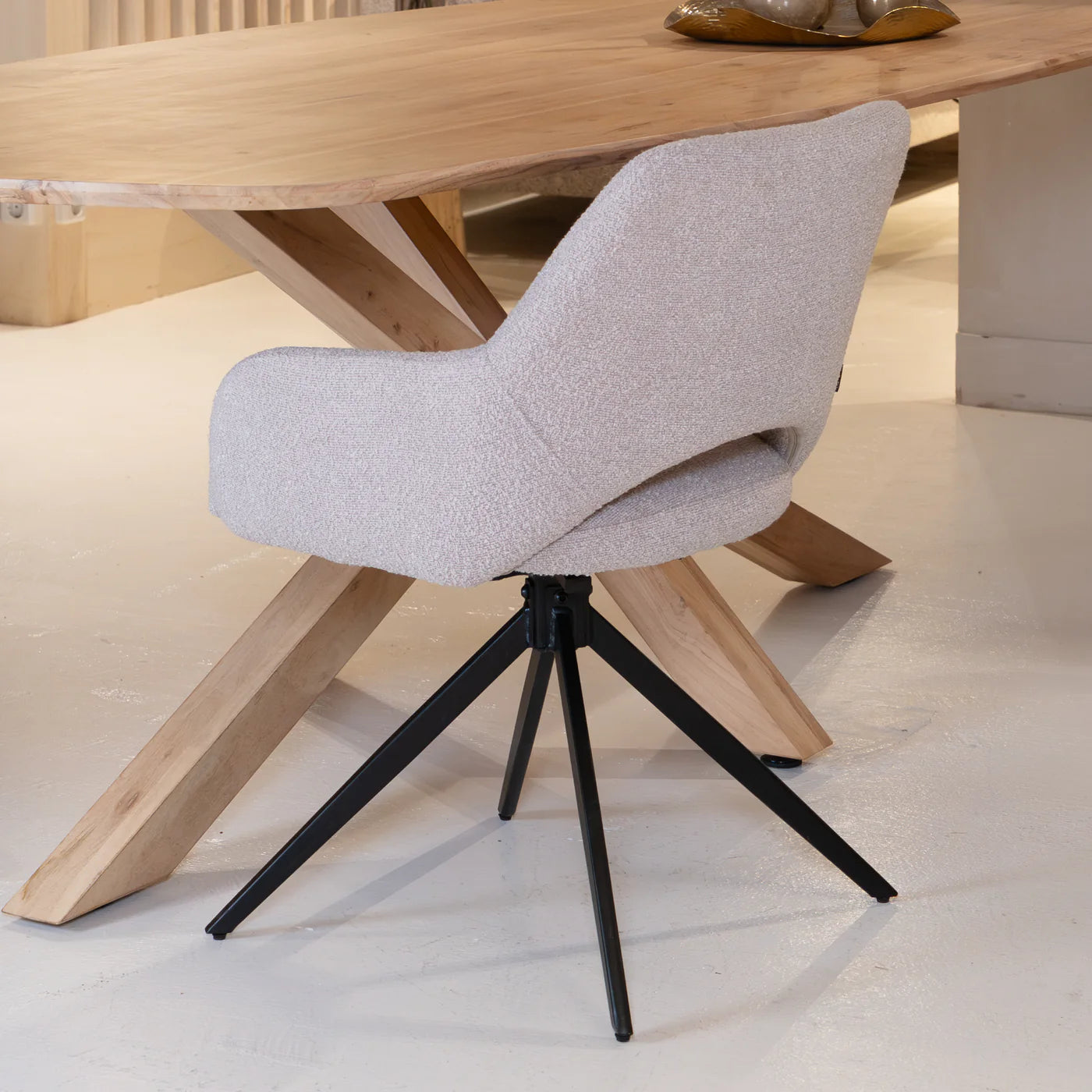 Chaise de salle à manger Evi | Tissu naturel 4 chaises pour seulement €33.99 – offre limitée!