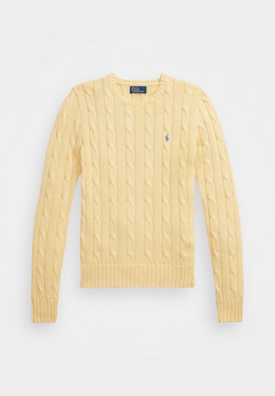 RL – Women's pullover with round neck in cable knit