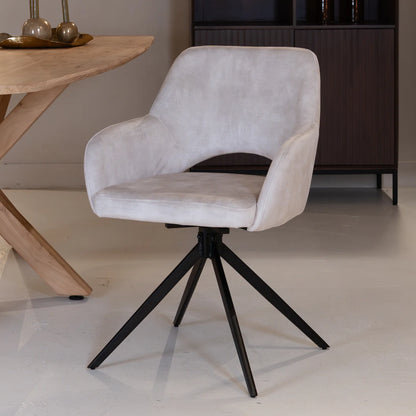 Chaise de salle à manger Evi | Tissu naturel 4 chaises pour seulement €33.99 – offre limitée!
