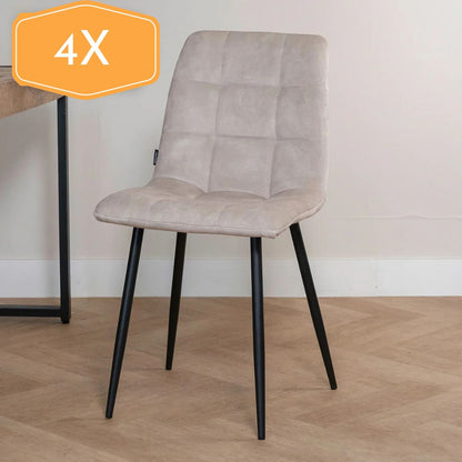 Chaise de salle à manger Tess - 4 chaises pour seulement €33.99 – offre limitée!