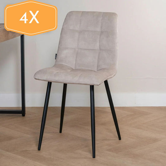 Chaise de salle à manger Tess - 4 chaises pour seulement €33.99 – offre limitée!