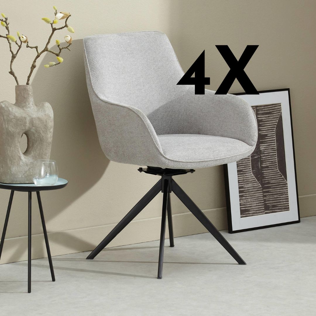 “Loren” – Chaise de salle à manger - 4 chaises pour seulement €33.99 – offre limitée! 