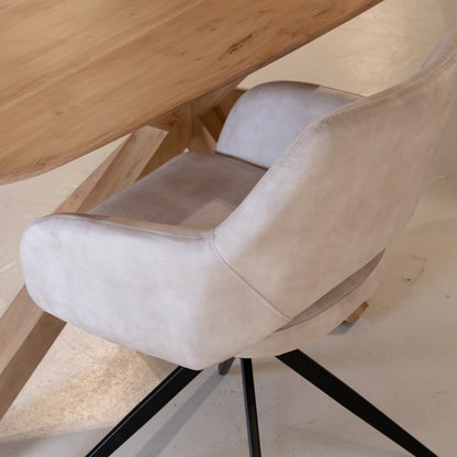 Chaise de salle à manger Evi | Tissu naturel 4 chaises pour seulement €33.99 – offre limitée!