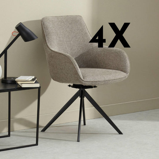 “Loren” – Chaise de salle à manger - 4 chaises pour seulement €33.99 – offre limitée! 