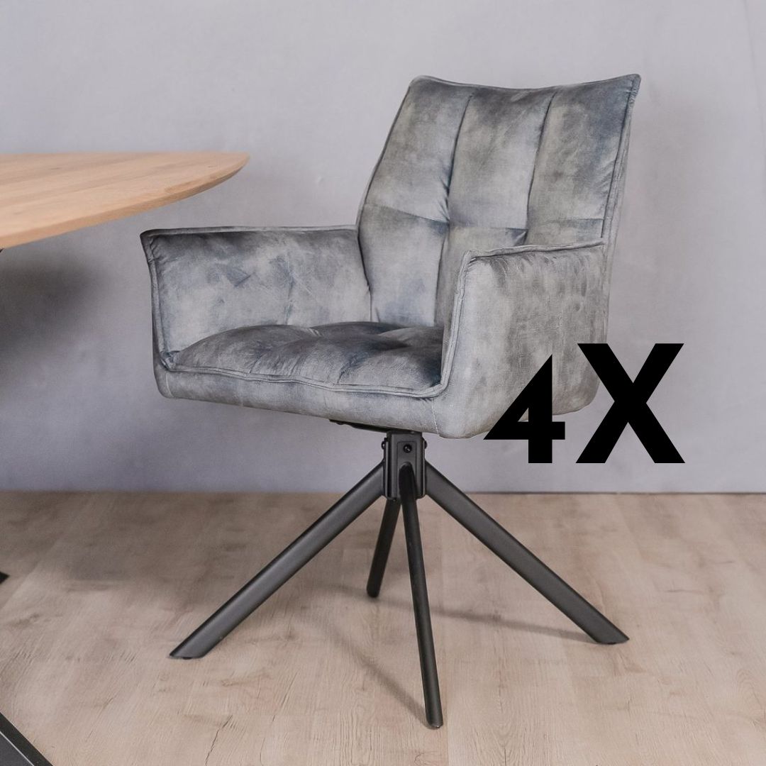 Eetkamerstoel "Dinant" - Confort élégant avec une touche moderne - 4 chaises pour seulement €33.99 - offre limitée! 