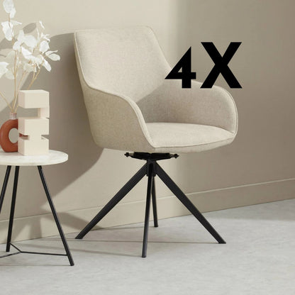 “Loren” – Chaise de salle à manger - 4 chaises pour seulement €33.99 – offre limitée! 