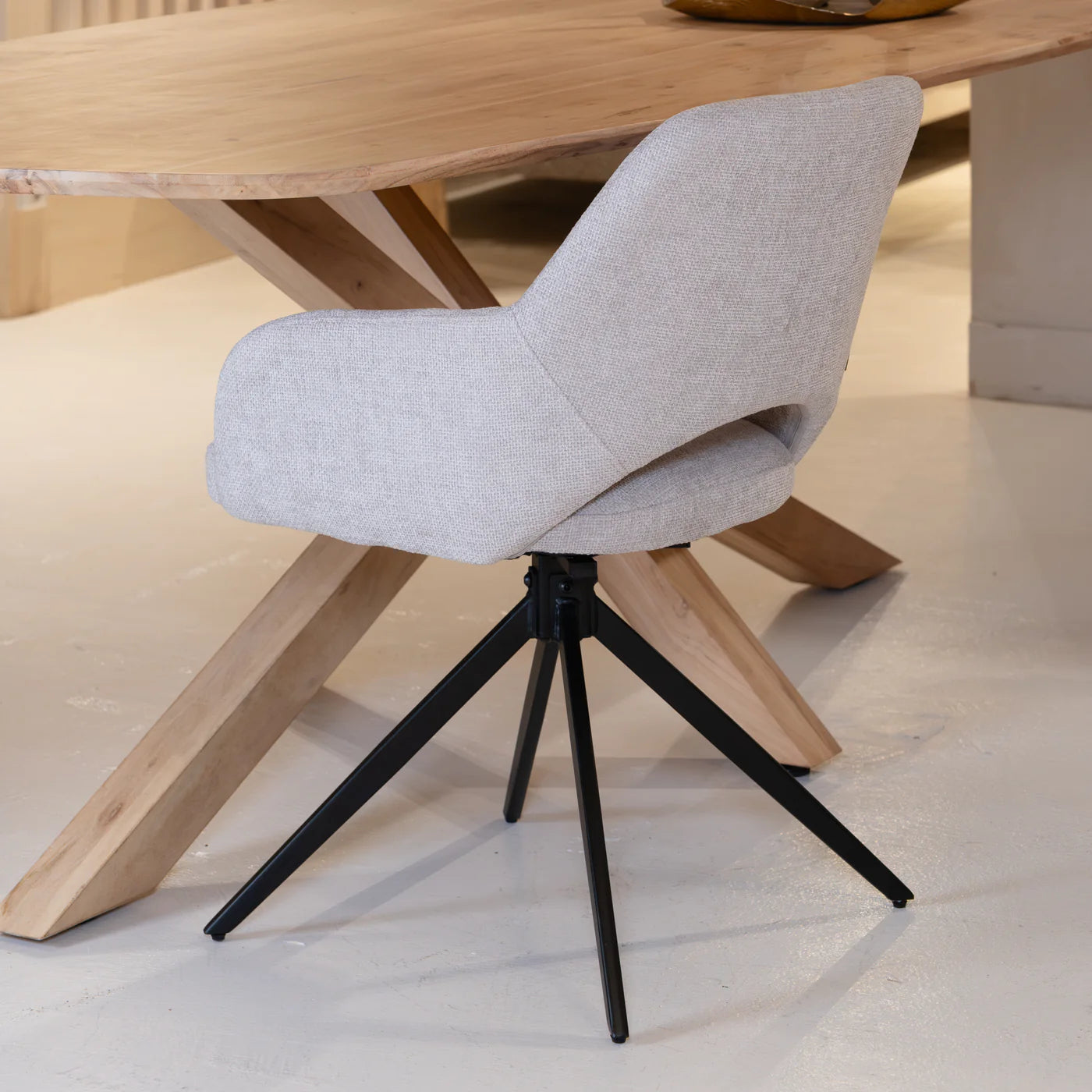 Chaise de salle à manger Evi | Tissu naturel 4 chaises pour seulement €33.99 – offre limitée!