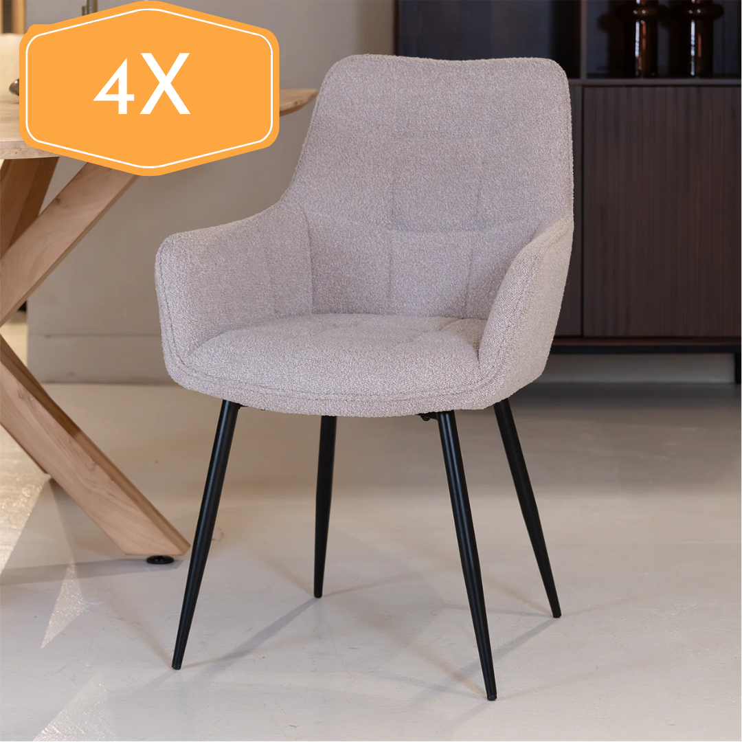 Chaise de salle à manger Lynn | Micro Suéde 4 chaises pour seulement €33.99 – offre limitée!