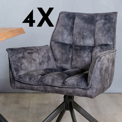 Eetkamerstoel "Dinant" - Confort élégant avec une touche moderne - 4 chaises pour seulement €33.99 - offre limitée! 