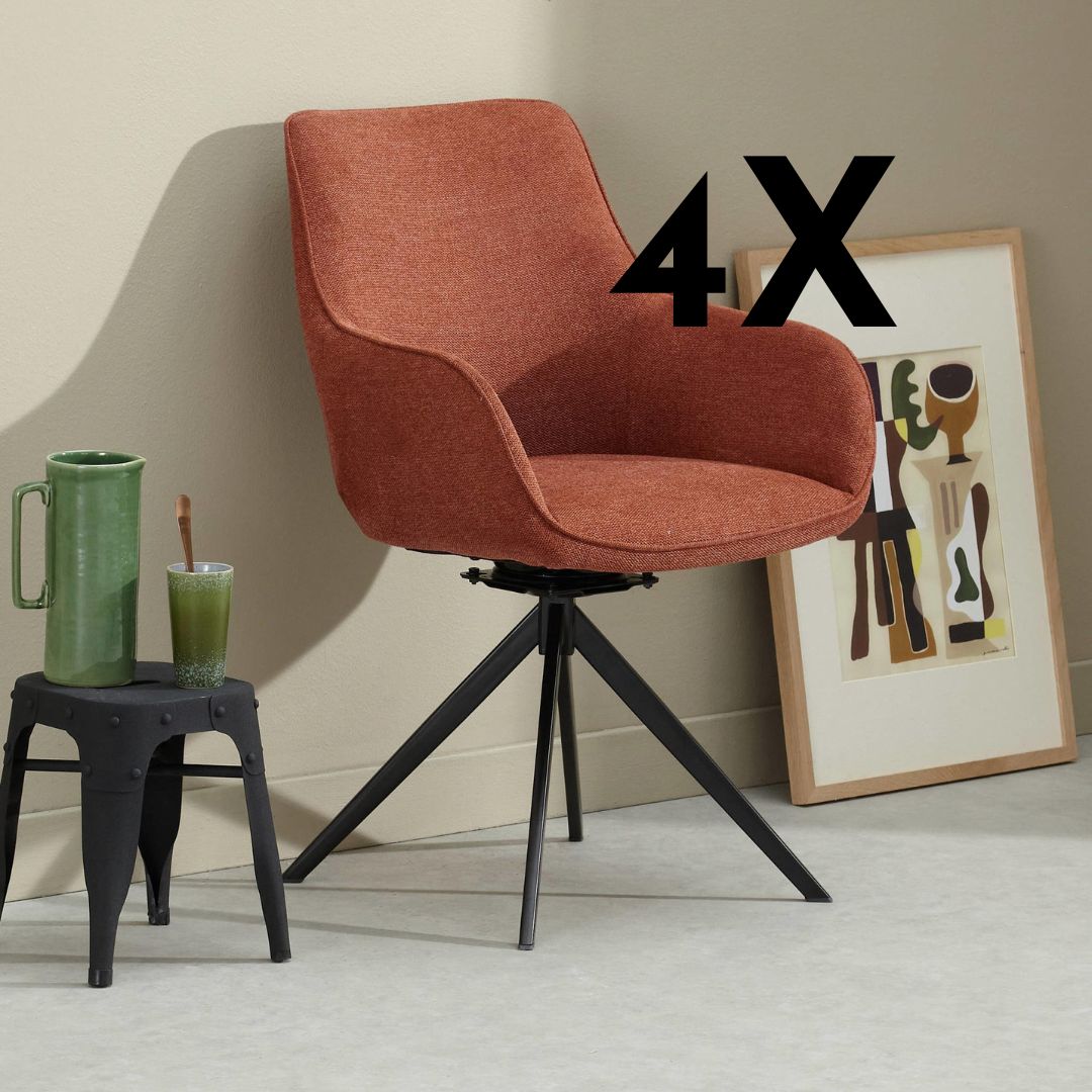 “Loren” – Chaise de salle à manger - 4 chaises pour seulement €33.99 – offre limitée! 