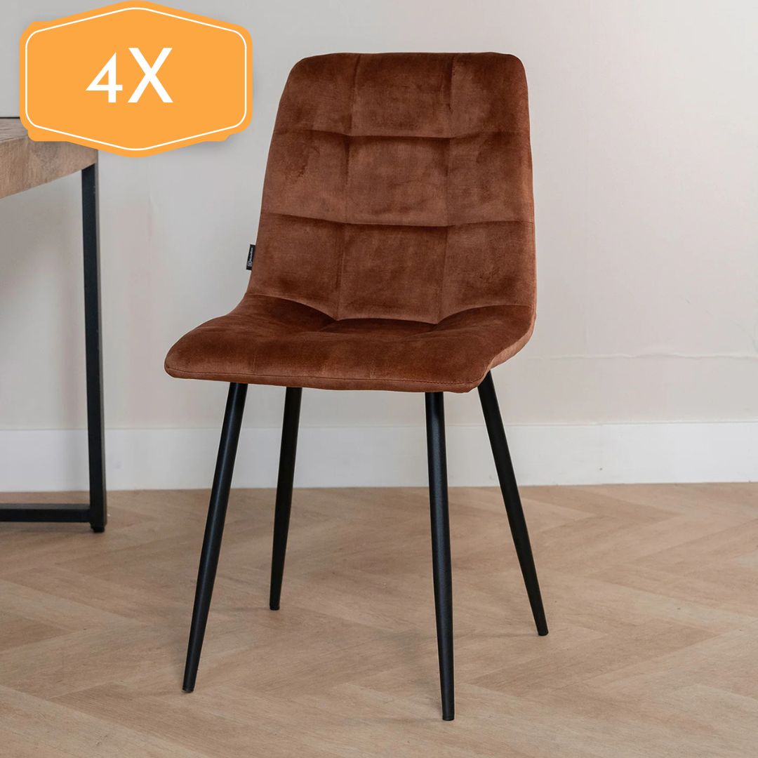 Chaise de salle à manger Tess - 4 chaises pour seulement €33.99 – offre limitée!